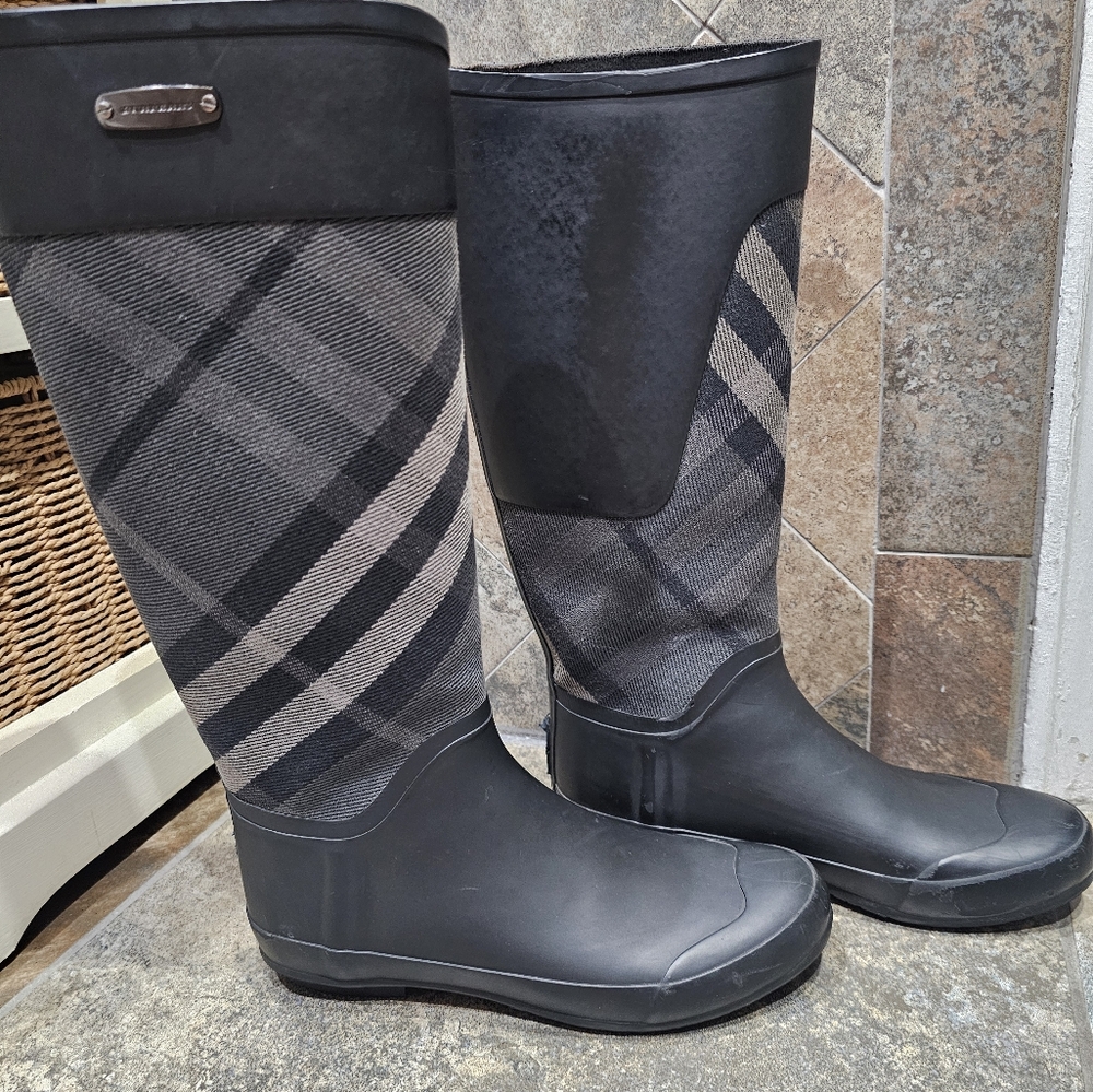 Clemence Rainboot Burberry Plaid